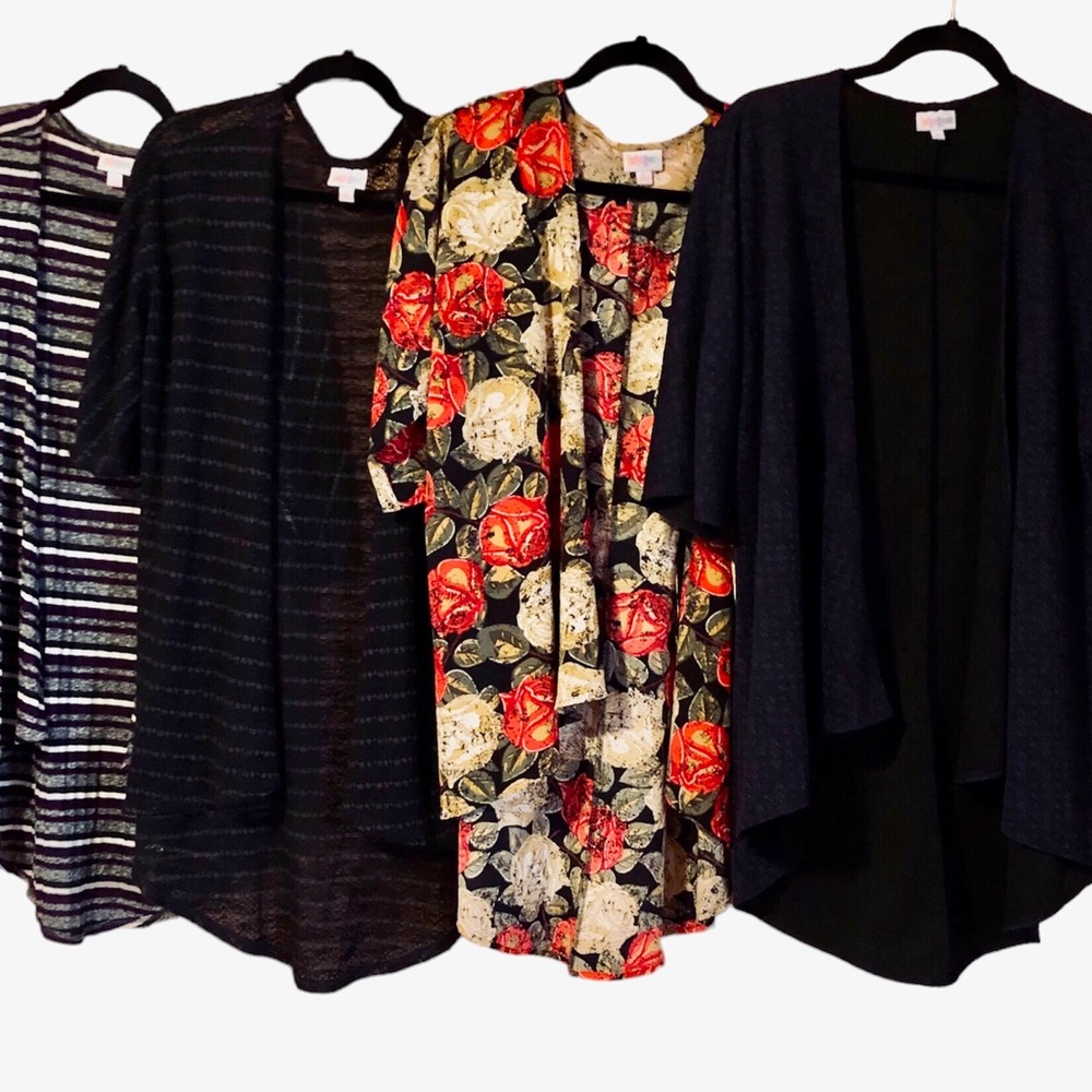 4 kimono wraps that can fit medium or small,  each excellent condition